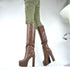 HOCHWERTIGE PUNK GOTHIC DAMEN STIEFEL